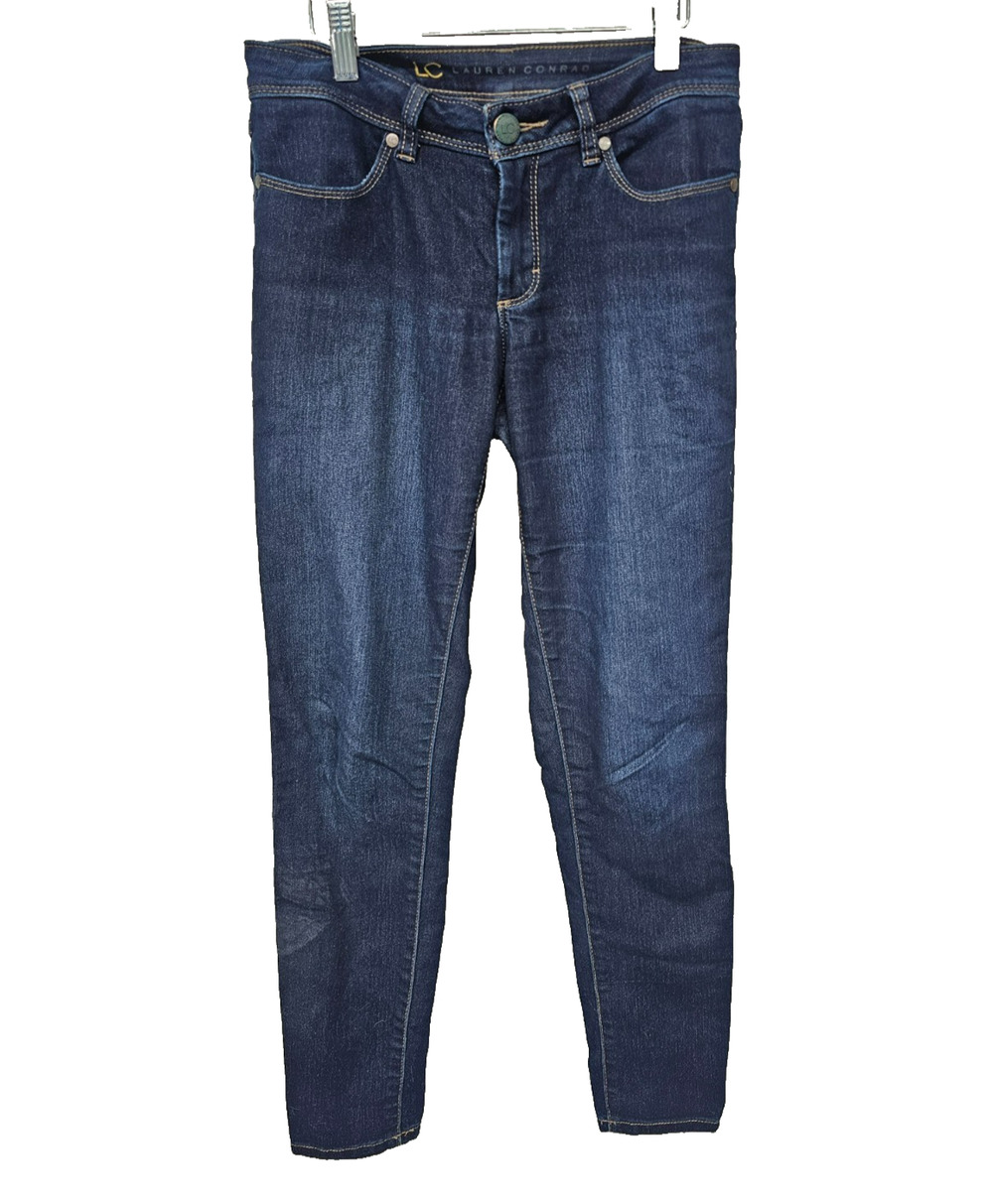 LC Lauren Conrad Jeans Womens Sz 2 Cuffed Skinny Low Rise Denim Staple